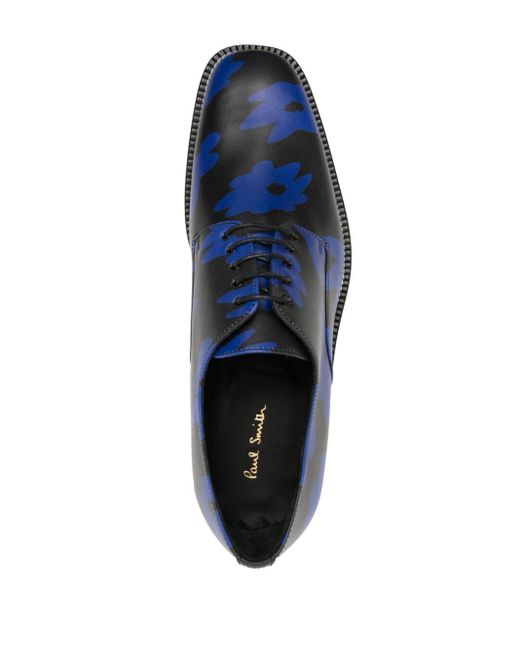 Paul Smith Erno Big Flower-print Derby Shoes in Blue for Men | Lyst