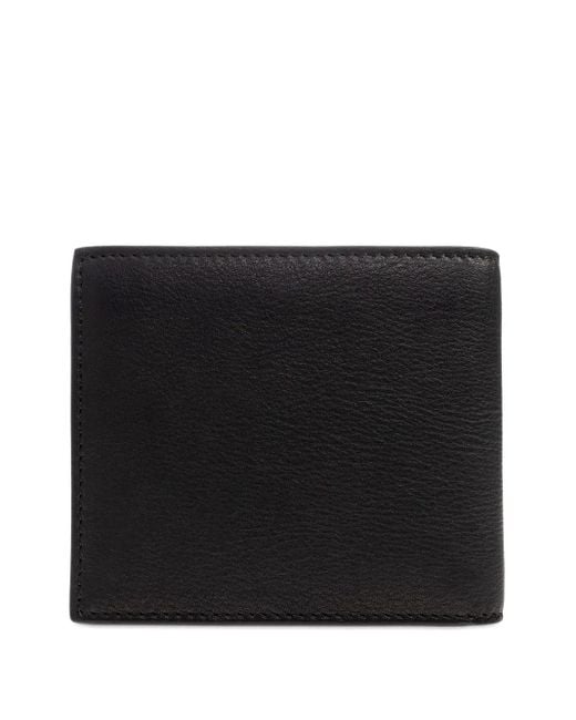 DSquared² Black Embossed Logo Leather Wallet for men