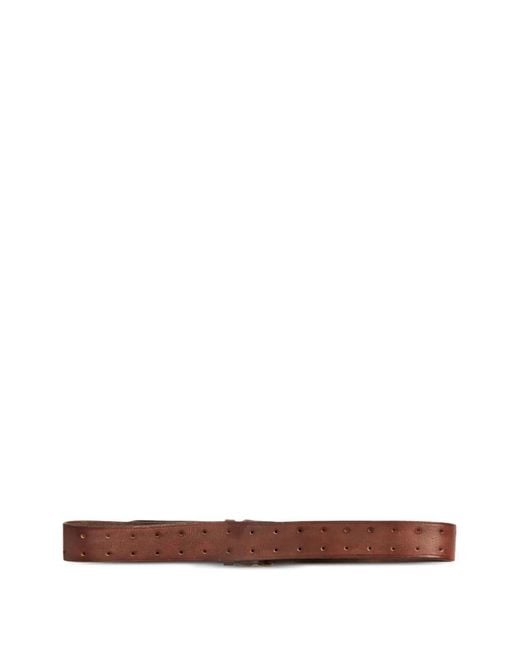 RRL White Ceinture En Cuir À Détails De Perforations for men