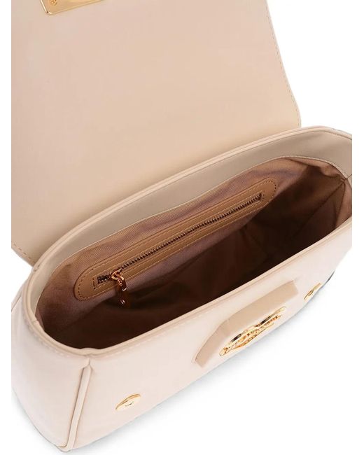 Love Moschino Natural Logo-Plaque Tote Bag
