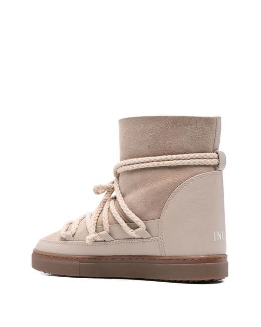 Inuikii Natural Suede-Leather Rope-Lace Boots