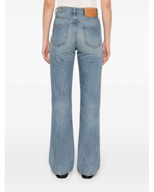 Victoria Beckham Julia High Waist Slim-fit Jeans in het Blue