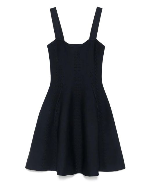 Maje Black Babydoll Knitted Mini Dress