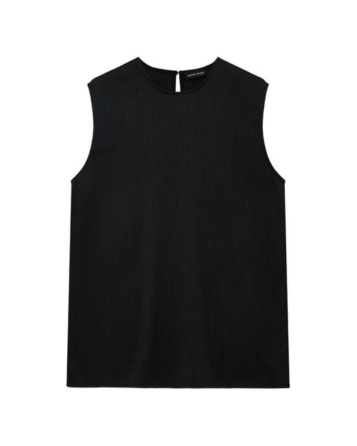 Anine Bing Black Malia Round-Neck Top