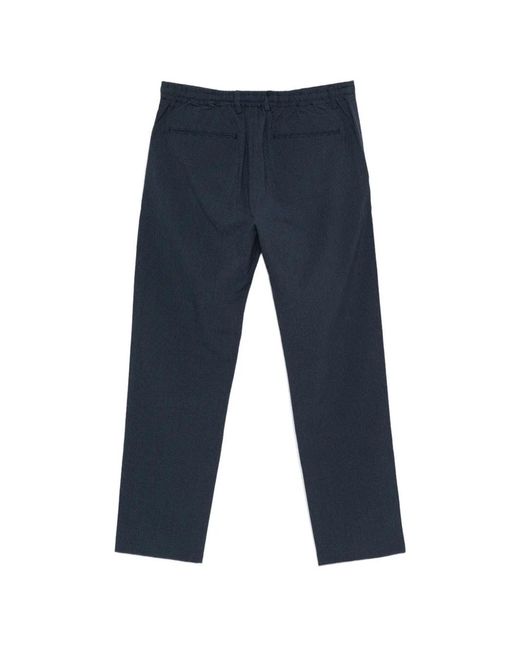 Paul Smith Blue Houndstooth-Pattern Elasticated Trousers for men