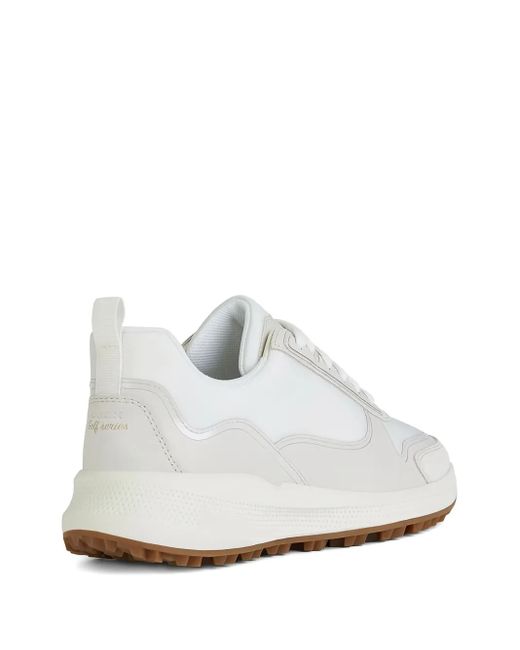 Geox White Biela Panelled Sneakers