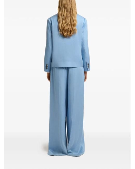 Marni Blue Patch-Pocket Single-Breasted Jacket
