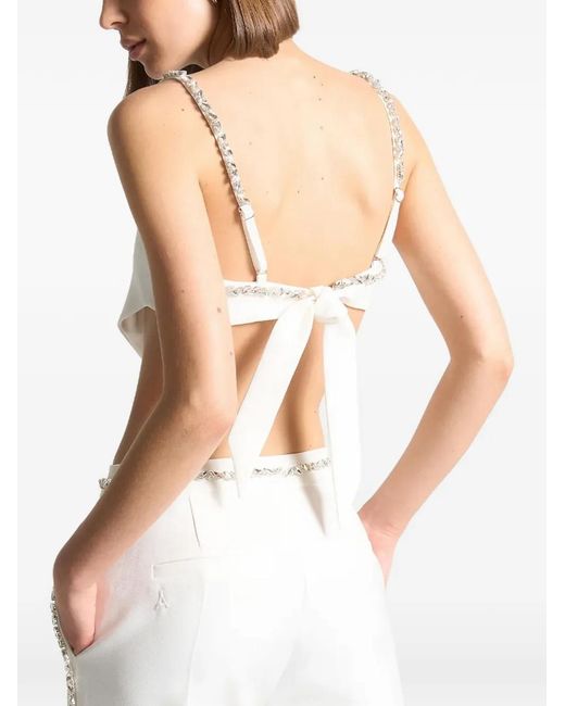 Manière De Voir White Eloise Embellished Top