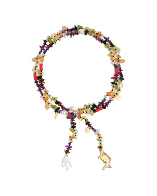 Bimba Y Lola White Multicolour Charm Necklace