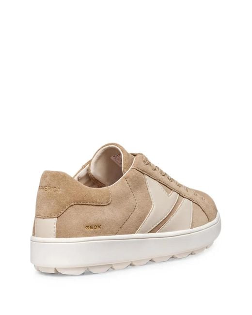 Geox Natural Spherica Ecub-1 Panelled Lace-Up Sneakers