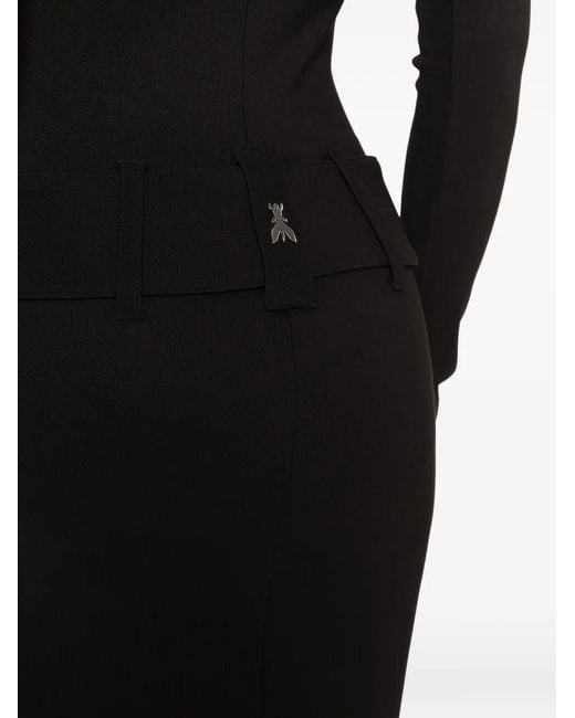 Patrizia Pepe Black Long-Sleeve Midi Dress