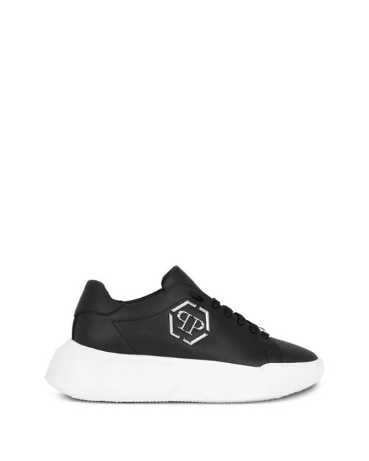 Philipp Plein Black Godzilla Runner Hexagon Sneakers