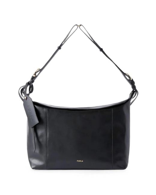 Furla Black Ginevra Shoulder Bag L