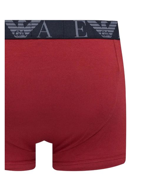 ARMANI EXCHANGE Red Logo-Waistband Trunks for men