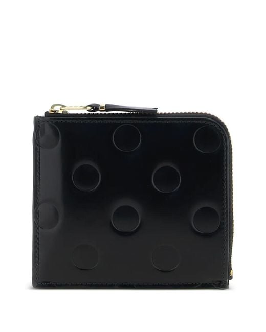 Comme des Garçons Black Polka-Dot Embossed Wallet