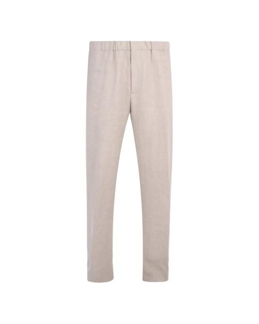 Lardini Natural Elasticated-Waistband Trousers for men