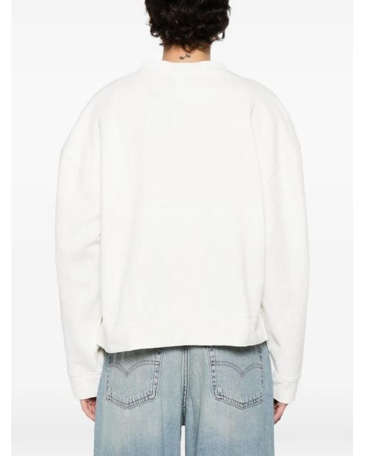 Twinset White Floral-Appliqué Sweater