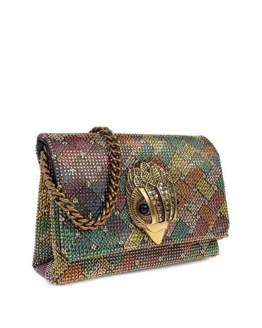 Kurt Geiger Brown Mini Kensington Embellished Shoulder Bag