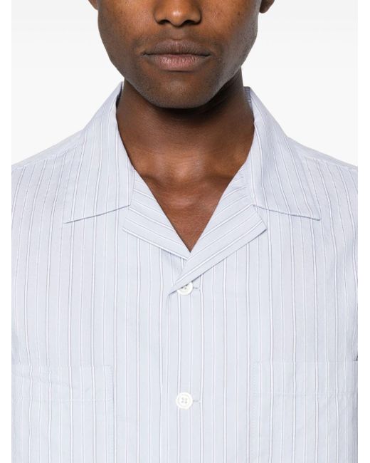 Barena White Striped Cotton Shirt for men