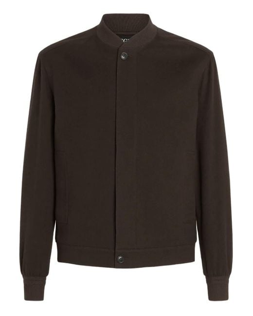 メンズ Zegna Oasi カシミア ボンバージャケット Black