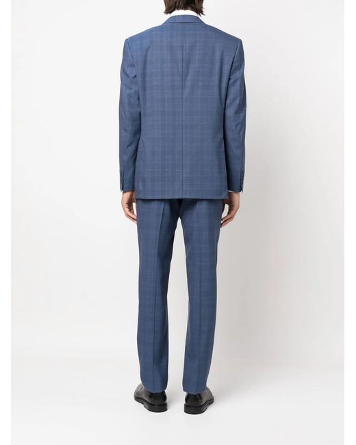Canali Blue Single-Breasted Suit for men