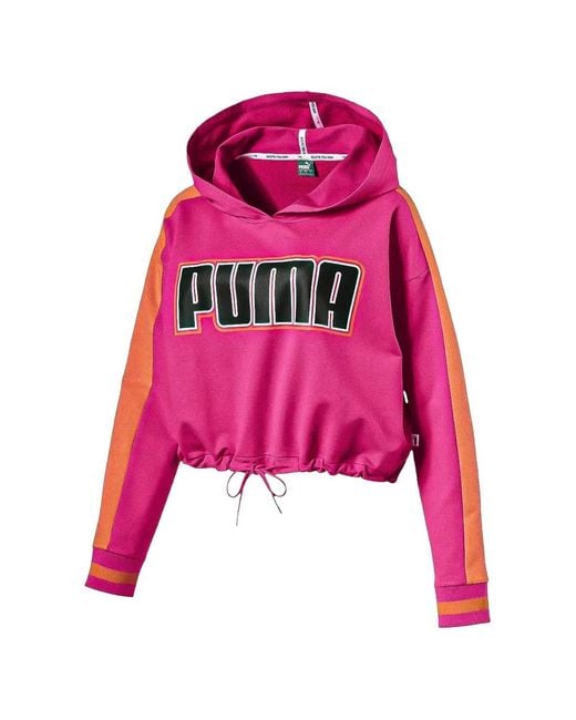 PUMA Pink Rebel Reload Cropped Hoodie