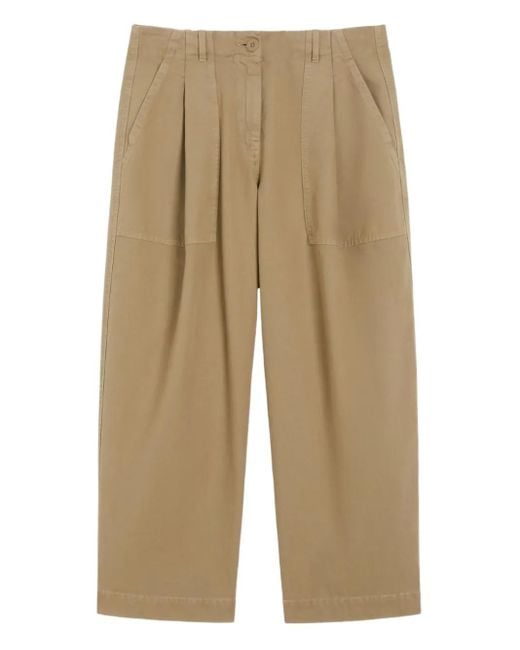 Weekend by Maxmara Geplooide Broek Met Opgestikte Zak in het Natural