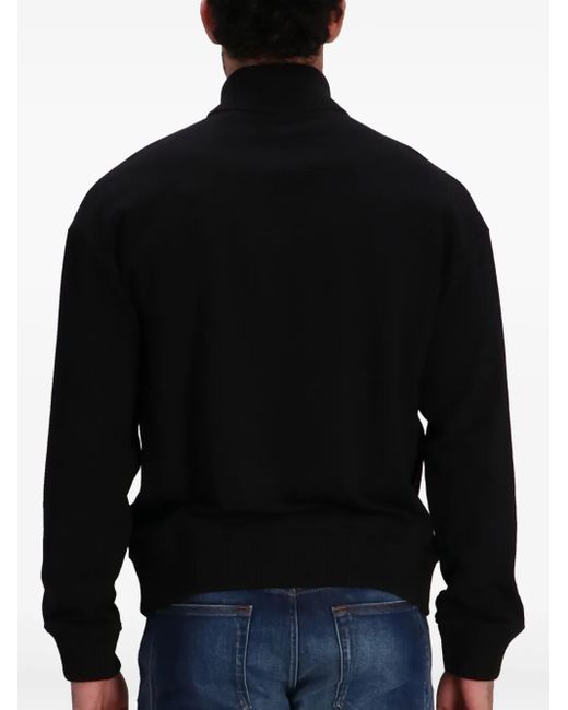 HUGO Black Logo-Print Sweatshirt for men