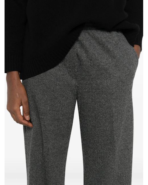 Weekend by Maxmara Gray Zelma Elasticated-Waistband Trousers