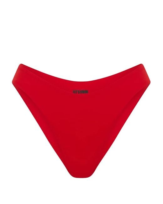Let's Swim ハイウエスト ビキニボトム Red