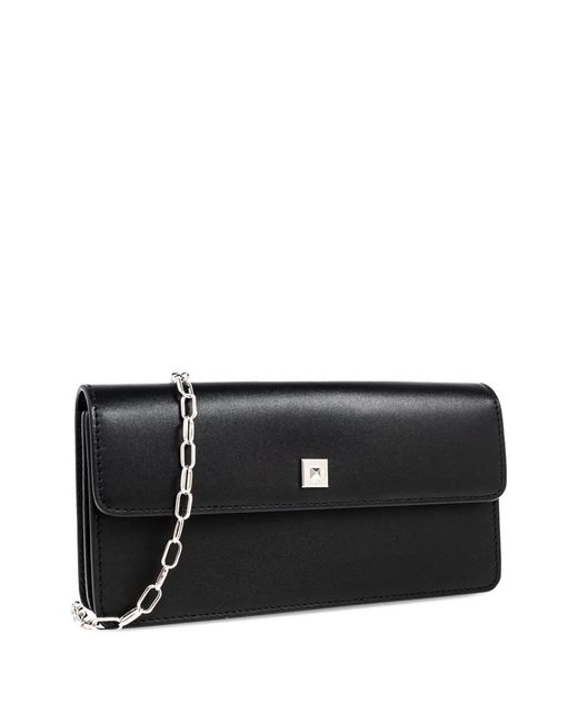Max Mara Black Clutchy Leather Clutch Bag