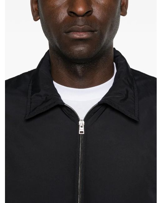 Herno Black Cotton Polyester Bomber Knit for men