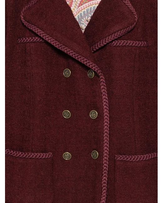 Etro Red Buttoned Double-Breasted Blazer