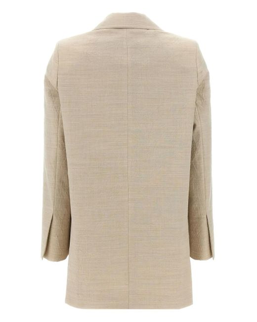 Max Mara Natural Wool Single-Breasted Jacket