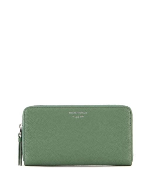 Emporio Armani Green Myea Faux-leather Wallet