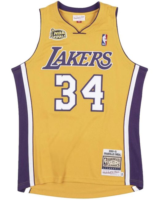 メンズ Mitchell & Ness "la Lakers 00 Shaquille O'neal" Authentic トップ Gray