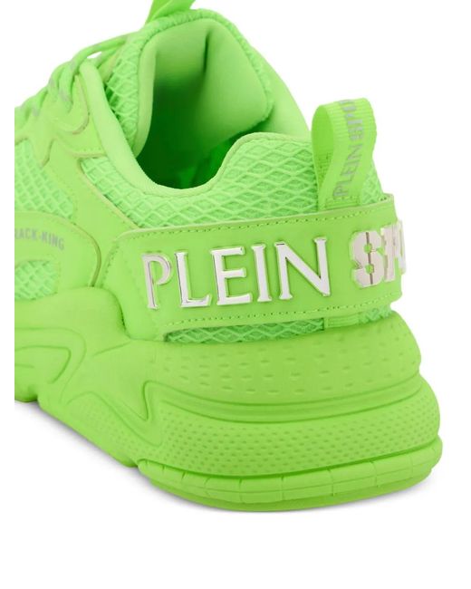 Philipp Plein Green Track-King Gen.X.05 Logo-Plaque Trainers