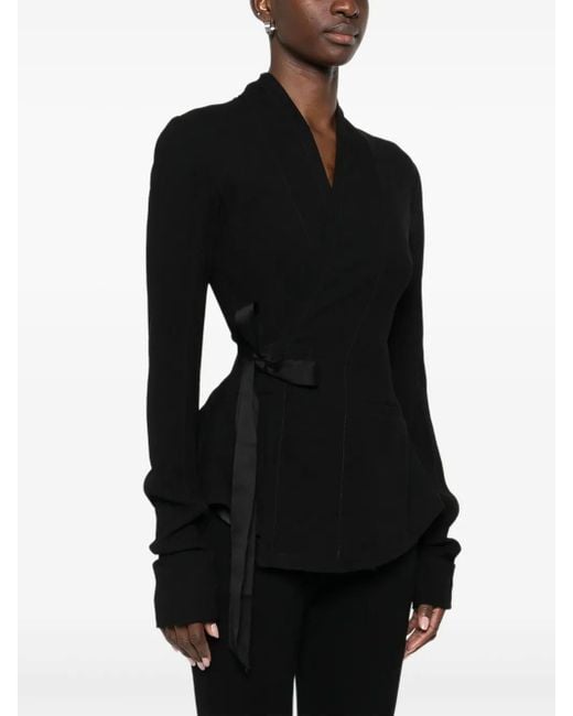 Rick Owens Black Wool Jacket