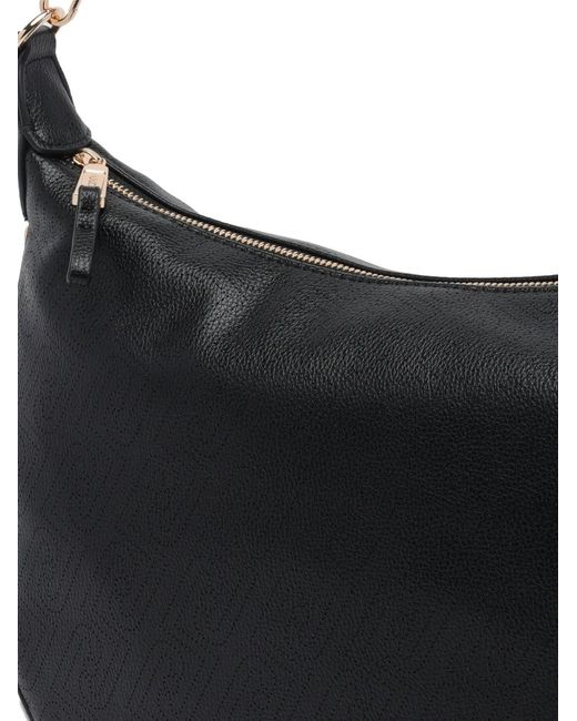 Liu Jo Black Logo Zip Shoulder Bag