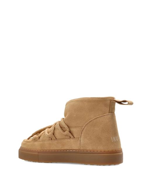Inuikii Brown Braided-Lace Suede Boots