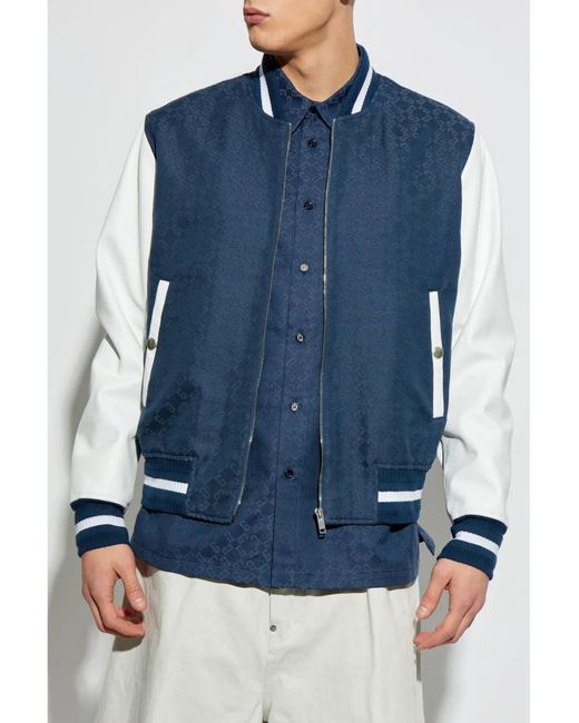 Givenchy Blue Logo Bomber Jacket for men
