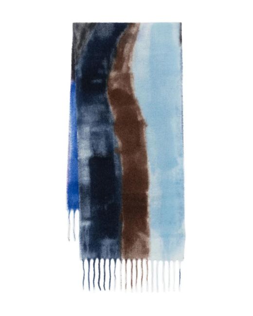 Altea Sjaal Met Abstracte Print En Franje in het Blue voor heren