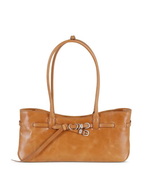 MARGE SHERWOOD White Grandma Used Buckle Shoulder Bag