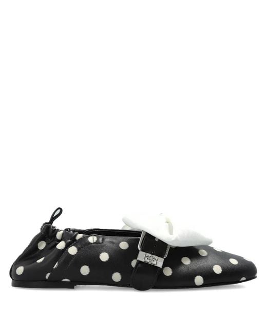 Ganni Black Polka-Dot Ballerinas