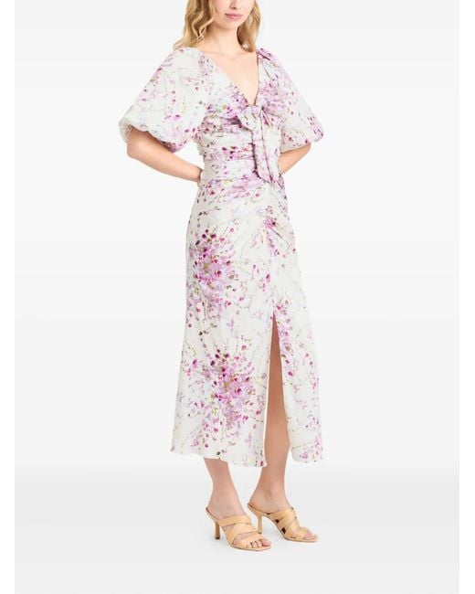 Cinq À Sept Purple Midsummer Bloom Brenton Dress