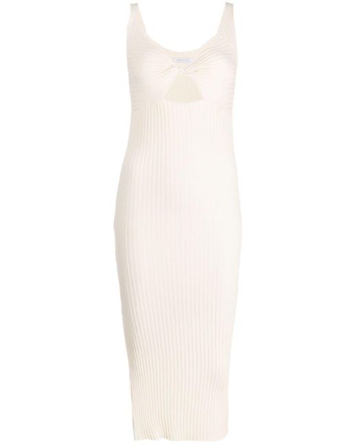 John Elliott Ribgebreide Mini-jurk in het White