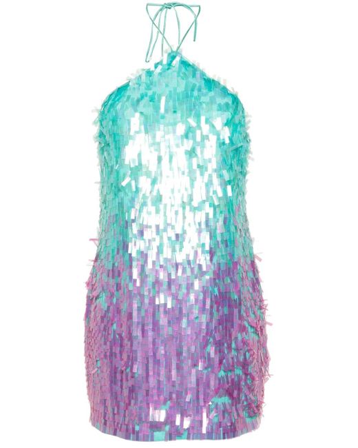 retroféte Blue Maren Mini Dress