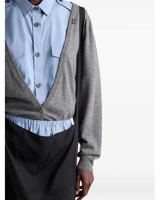 Prada Gray Cashmere Cardigan