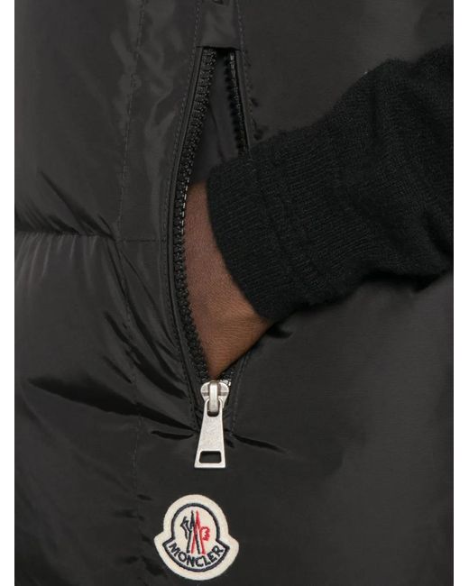Moncler Black Quilted Hooded Gilet