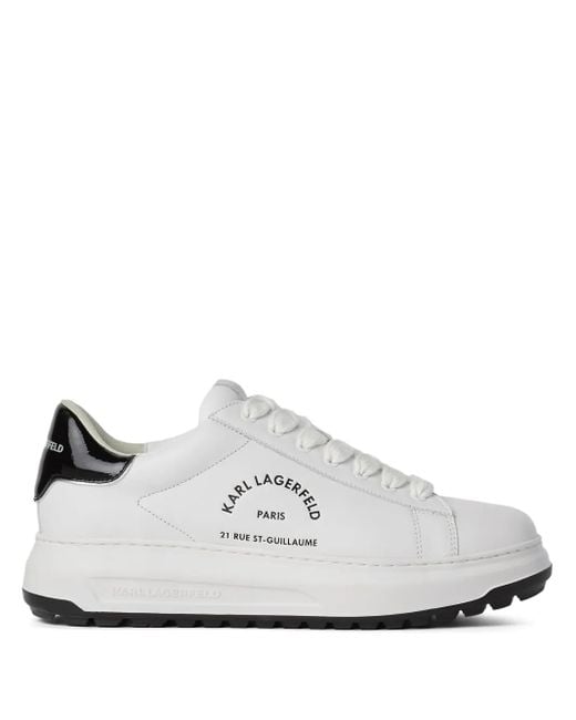 Karl Lagerfeld White Rue St-Guillaume Kapri Lug Sneakers for men